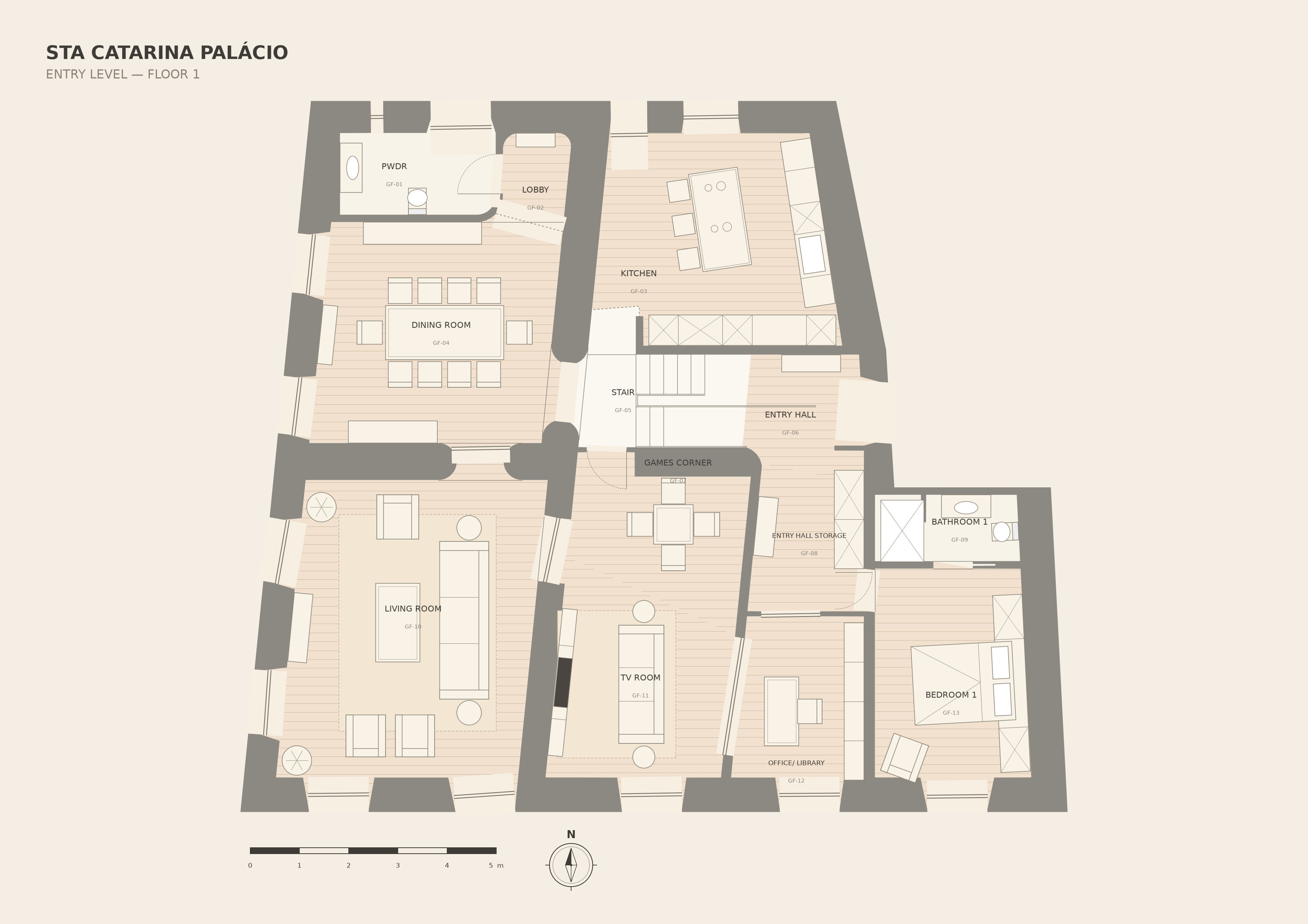 Palácio Catarina · floor plan · entry level