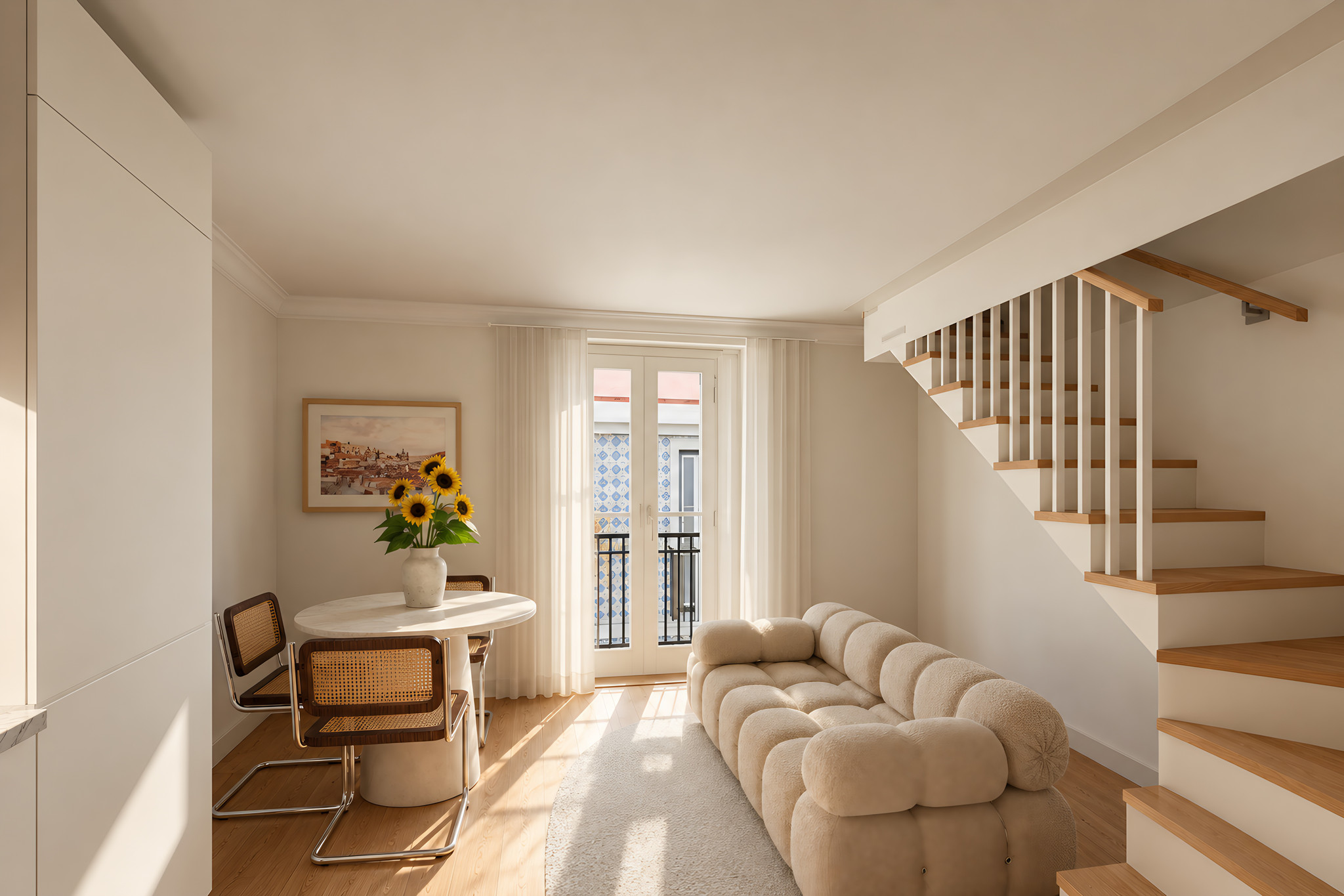 Pedra Friso, Unit 12 · Bocage · Living and dining room